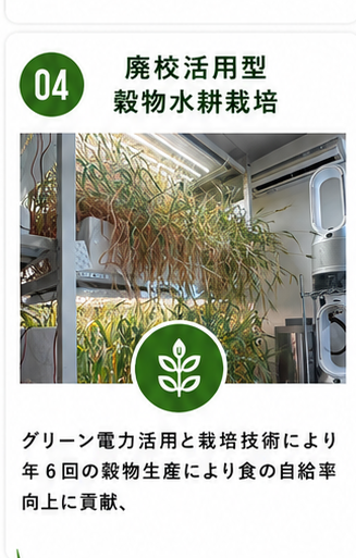 廃校活用型穀物水耕栽培